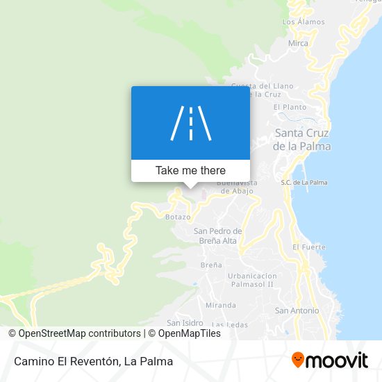 Camino El Reventón map
