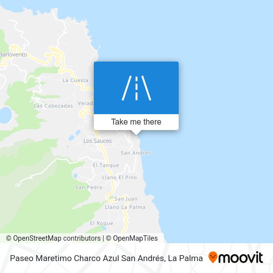 Paseo Maretimo Charco Azul San Andrés map