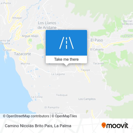 Camino Nicolás Brito Pais map