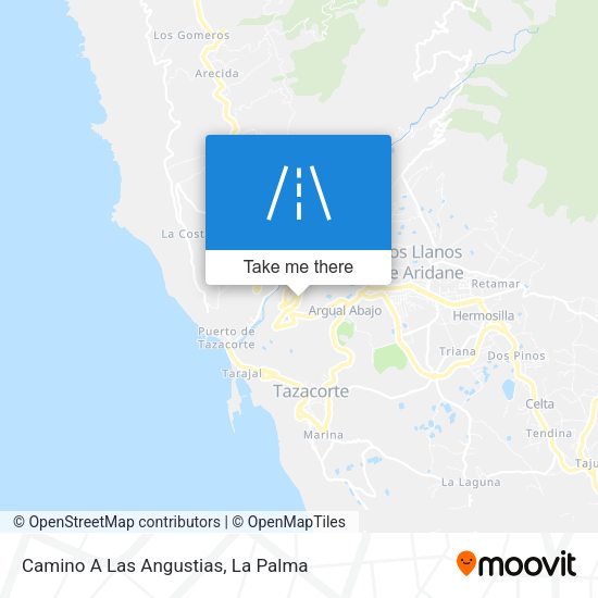 Camino A Las Angustias map