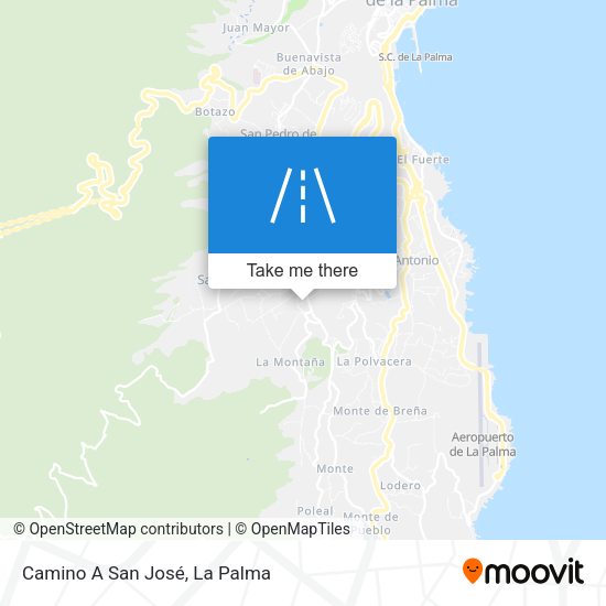 Camino A San José map