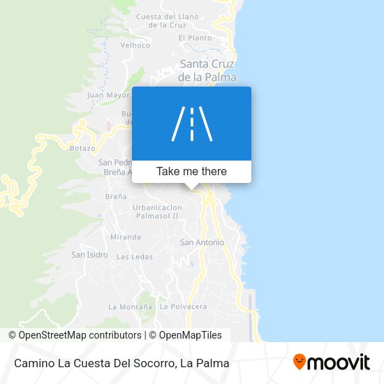 Camino La Cuesta Del Socorro map