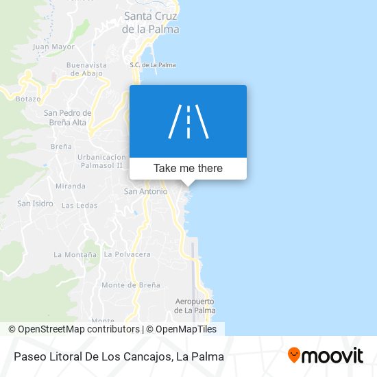 mapa Paseo Litoral De Los Cancajos