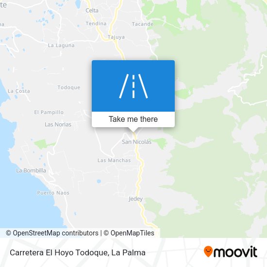 Carretera El Hoyo Todoque map