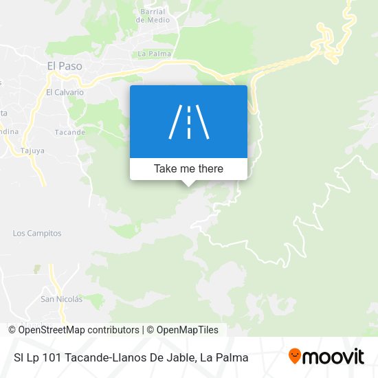 Sl Lp 101 Tacande-Llanos De Jable map