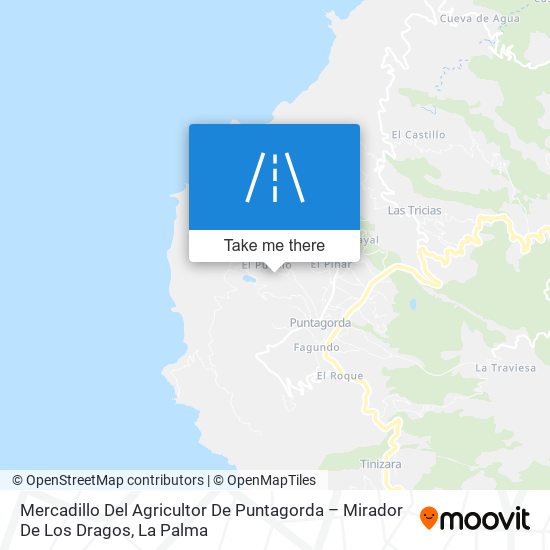 Mercadillo Del Agricultor De Puntagorda – Mirador De Los Dragos map