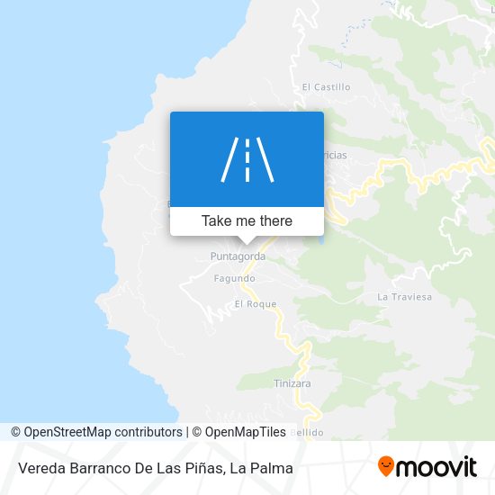 Vereda Barranco De Las Piñas map