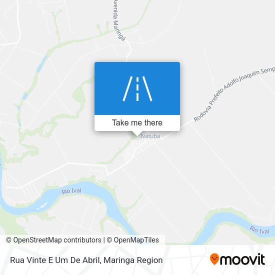 Rua Vinte E Um De Abril map