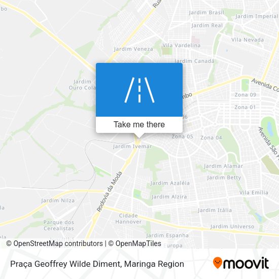 Praça Geoffrey Wilde Diment map