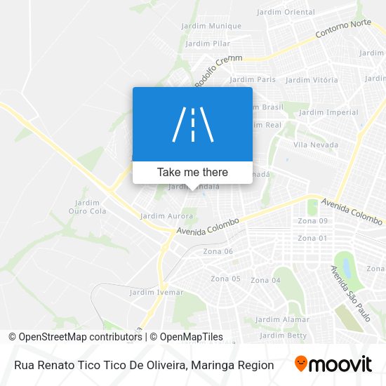 Rua Renato Tico Tico De Oliveira map