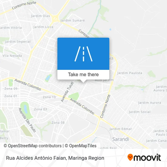 Rua Alcides Antônio Faian map