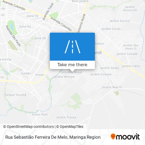 Rua Sebastião Ferreira De Melo map