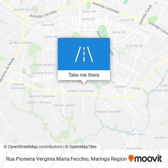 Rua Pioneira Vergínia Maria Fecchio map