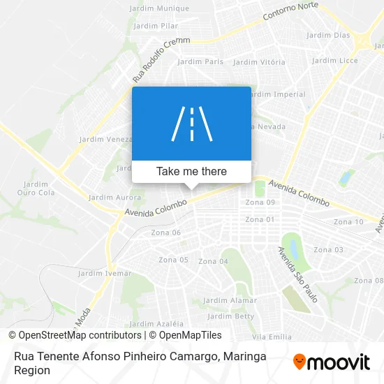 Rua Tenente Afonso Pinheiro Camargo map