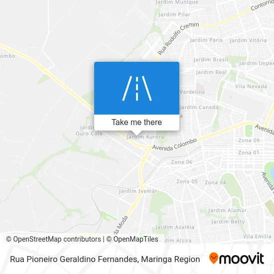 Rua Pioneiro Geraldino Fernandes map