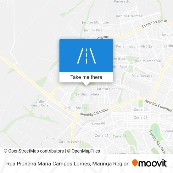 Rua Pioneira Maria Campos Lomes map