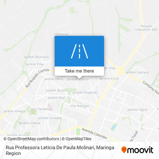 Mapa Rua Professora Letícia De Paula Molinari