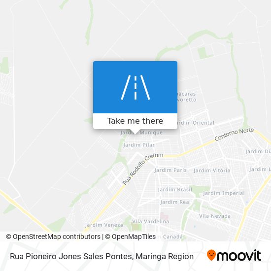 Rua Pioneiro Jones Sales Pontes map