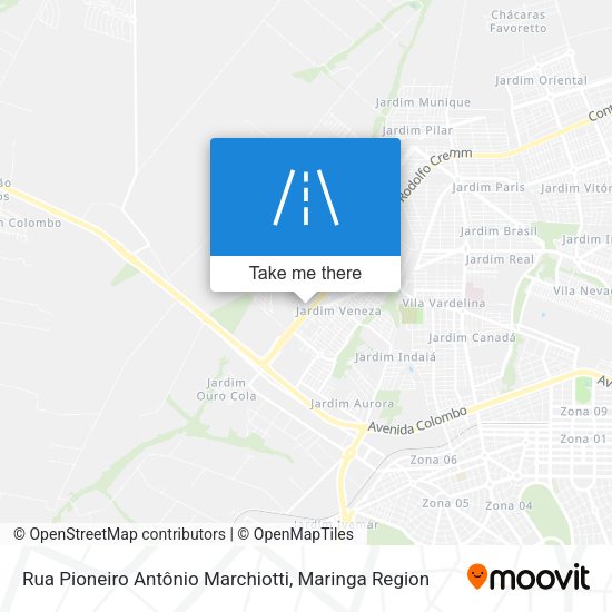 Rua Pioneiro Antônio Marchiotti map
