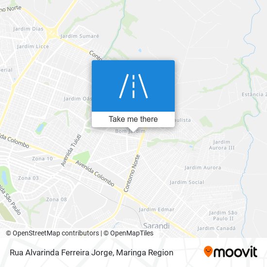 Mapa Rua Alvarinda Ferreira Jorge