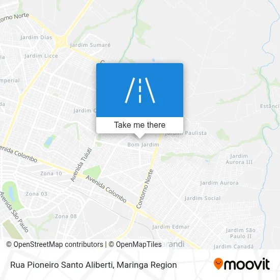 Rua Pioneiro Santo Aliberti map