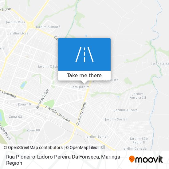 Mapa Rua Pioneiro Izidoro Pereira Da Fonseca