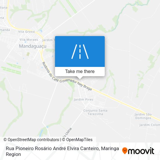Rua Pioneiro Rosário André Elvira Canteiro map