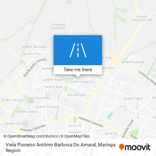 Mapa Viela Pioneiro Antônio Barbosa Do Amaral