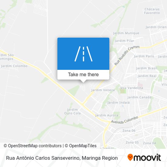 Rua Antônio Carlos Sanseverino map