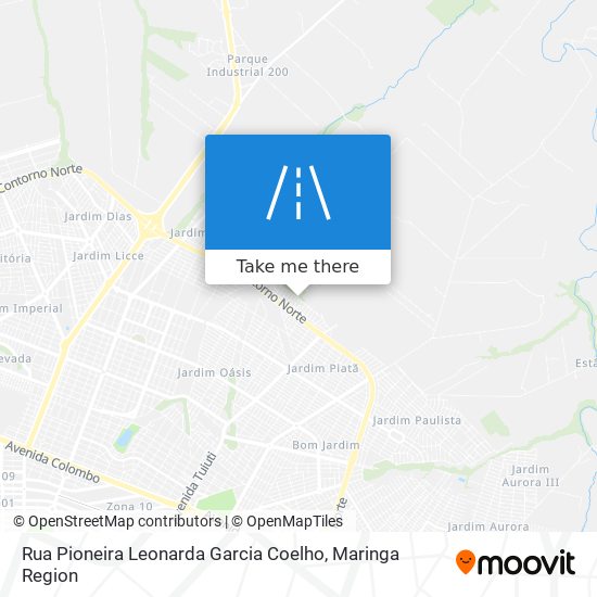 Mapa Rua Pioneira Leonarda Garcia Coelho