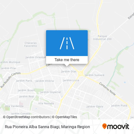 Mapa Rua Pioneira Alba Sanna Biagi