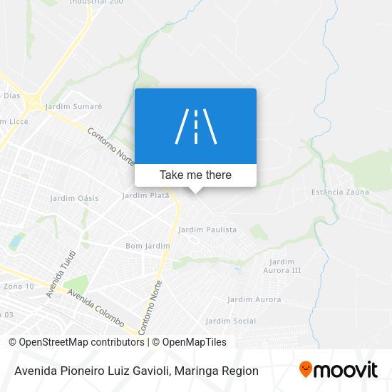 Avenida Pioneiro Luiz Gavioli map