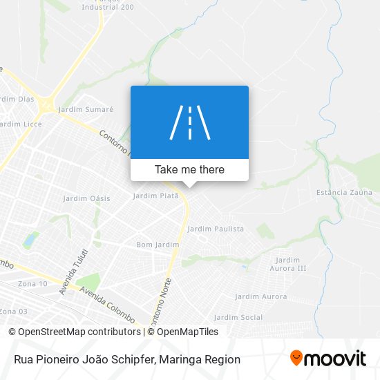 Rua Pioneiro João Schipfer map