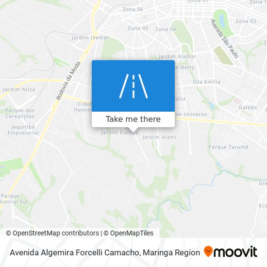 Mapa Avenida Algemira Forcelli Camacho