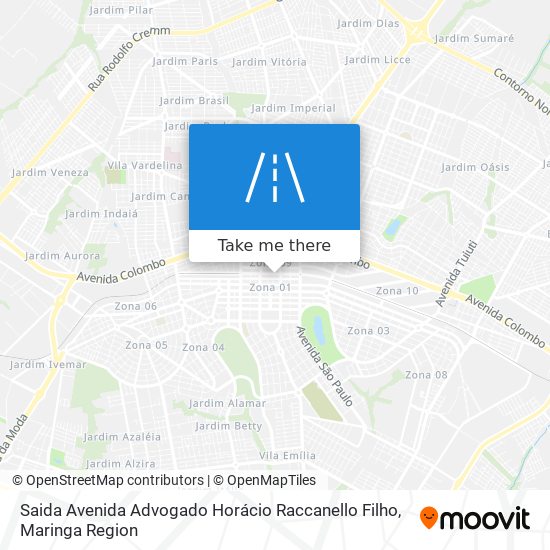 Mapa Saida Avenida Advogado Horácio Raccanello Filho