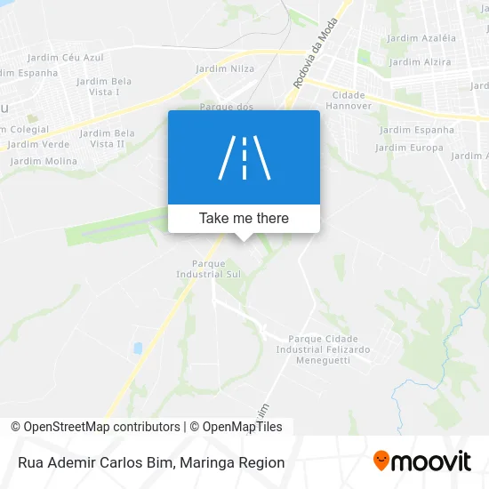 Rua Ademir Carlos Bim map