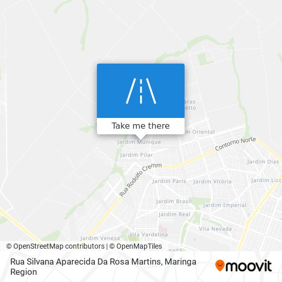 Mapa Rua Silvana Aparecida Da Rosa Martins