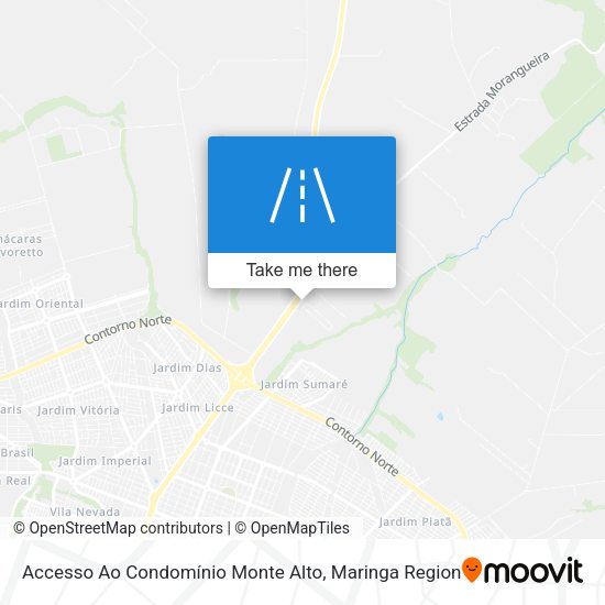 Accesso Ao Condomínio Monte Alto map