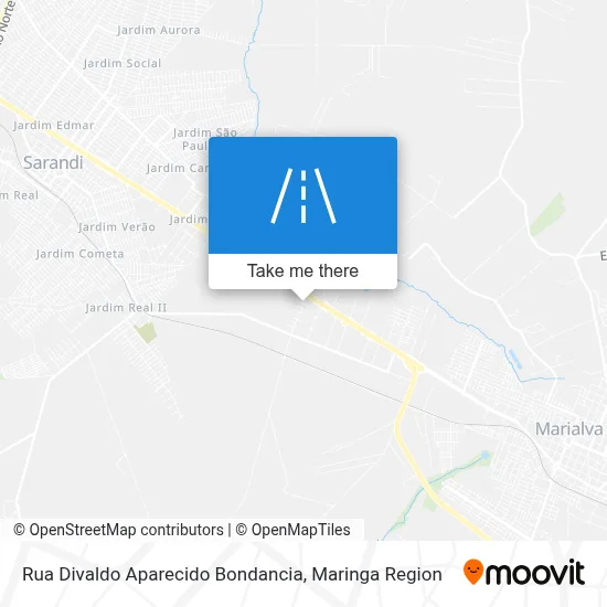 Rua Divaldo Aparecido Bondancia map