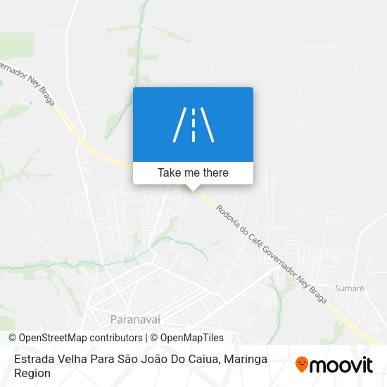 Estrada Velha Para São João Do Caiua map