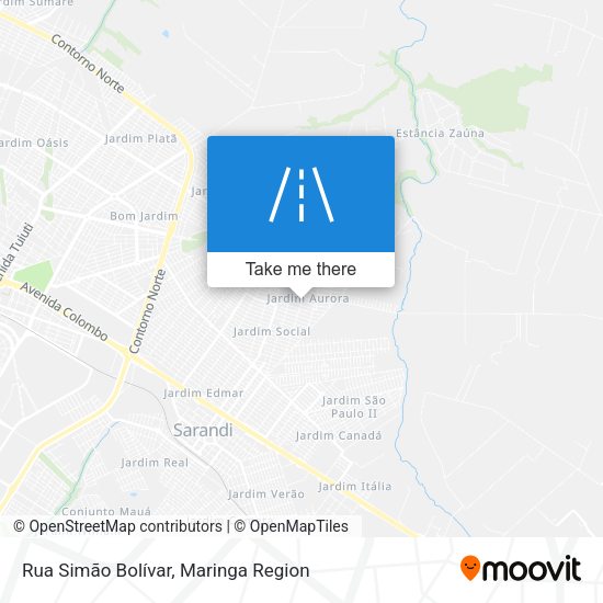 Rua Simão Bolívar map