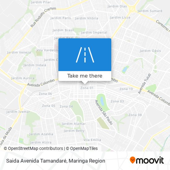 Mapa Saida Avenida Tamandaré