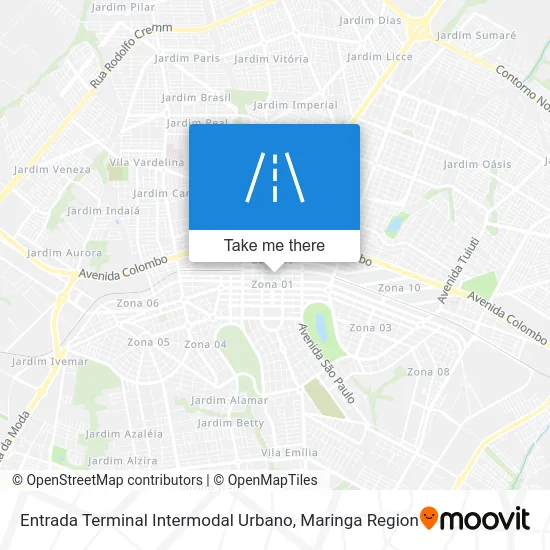 Entrada Terminal Intermodal Urbano map
