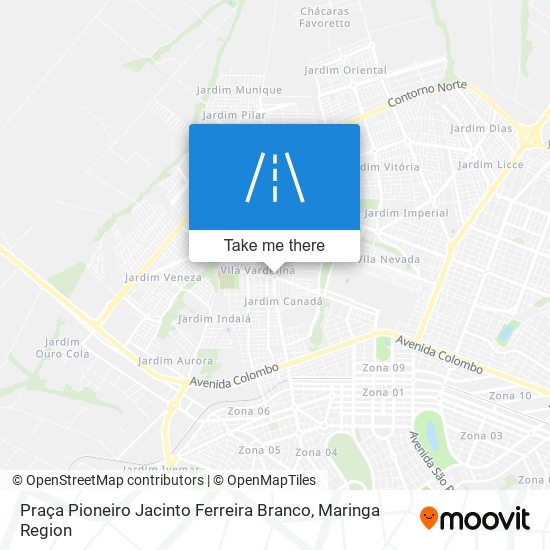Mapa Praça Pioneiro Jacinto Ferreira Branco