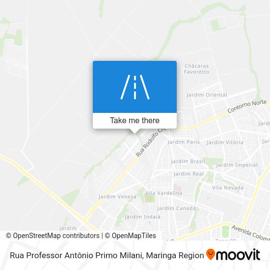Rua Professor Antônio Primo Milani map