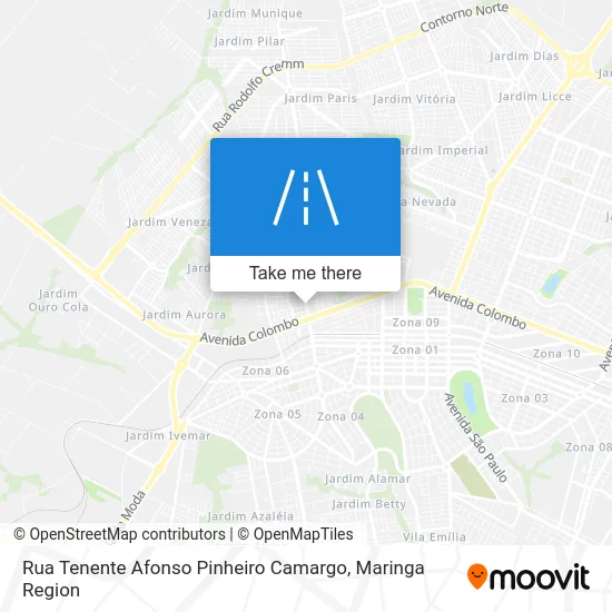 Rua Tenente Afonso Pinheiro Camargo map