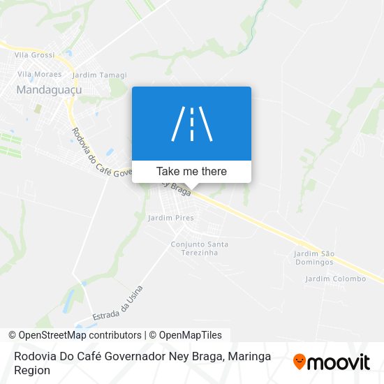 Rodovia Do Café Governador Ney Braga map