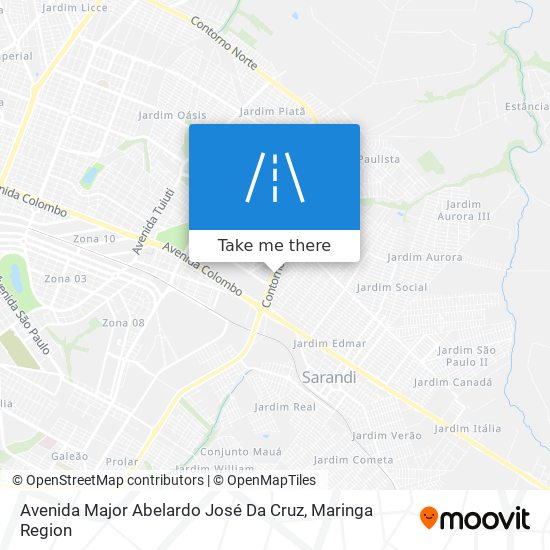 Mapa Avenida Major Abelardo José Da Cruz