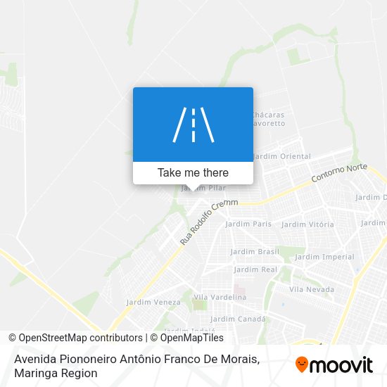 Avenida Piononeiro Antônio Franco De Morais map