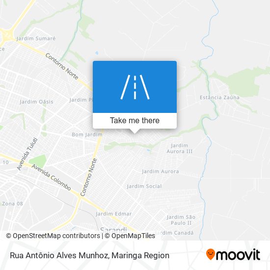 Mapa Rua Antônio Alves Munhoz